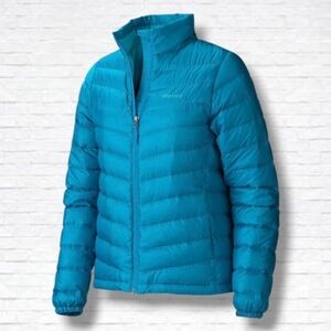 Marmot "Jena" Teal Blue 800-Fill Down Water Repellant Jacket Size M Womens